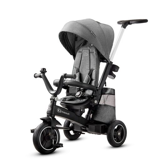 TRICICLETA KINDERKRAFT EASYTWIST, PLATINUM GREY - Gri Deschis