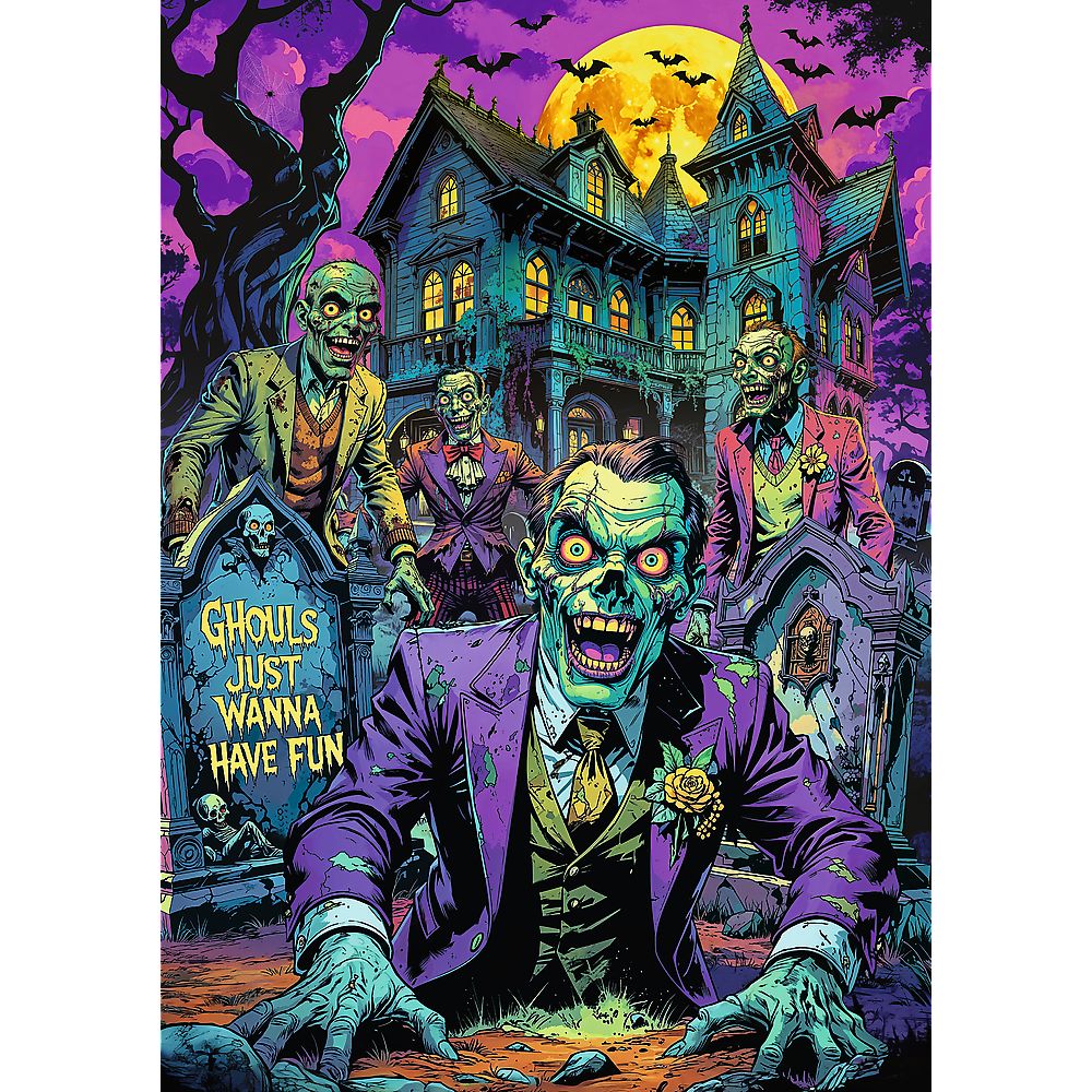 PUZZLE TREFL 1000 PREMIUM PLUS SALA GROAZEI ZOMBI [ps:e011df51-936b-43d1-9c44-72418200d28e]