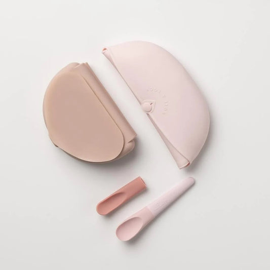 Set diversificare hrana bebelusi Miniware Sili Mini GO, 100% din materiale naturale biodegradabile, 3 piese, Pink Antioxidant [ps:79450c17-e116-4242-83fa-e678b4f59a89]