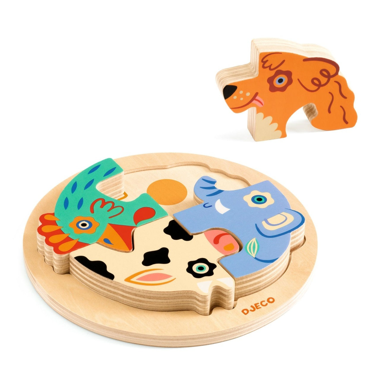 Puzzle din lemn Rondo Dog, Djeco - Default Title (1) [ps:6e8cb437-b7ee-4b87-80b2-fdddefb96ee1]
