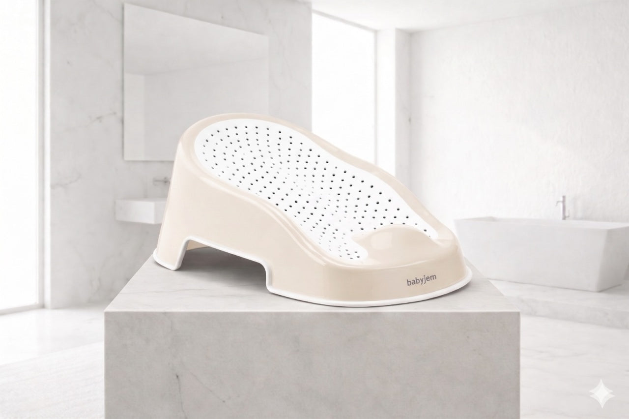 Suport pentru baie Soft Touch BabyJem, Indigo - Bej (1) [ps:fce84fb1-ce27-402f-ad53-6a277c752bae]