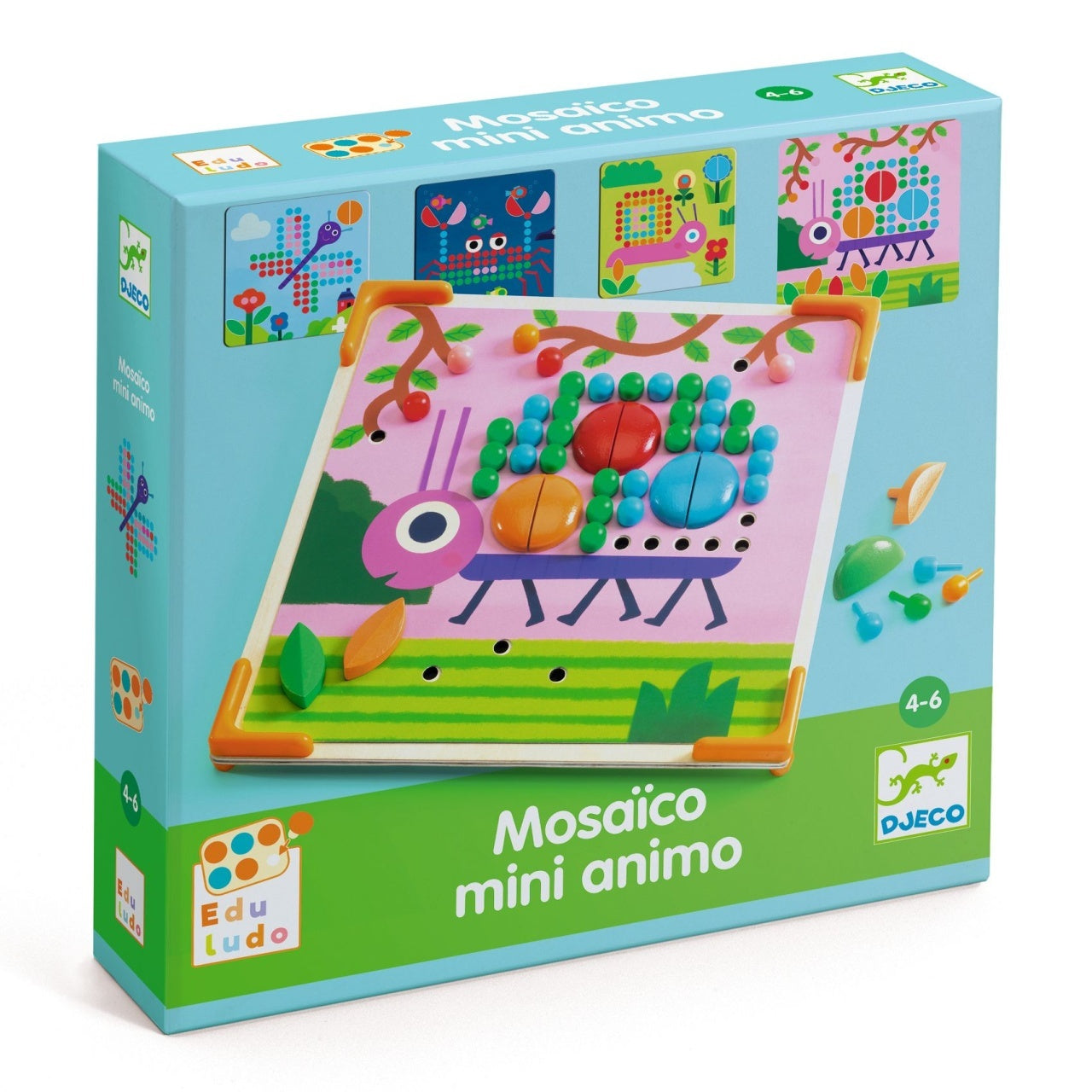 Jucarie educativa Mozaic mini animo, Djeco - Imagine 1 [ps:c50da1a9-3269-4d34-bdf7-a49824f02caa]