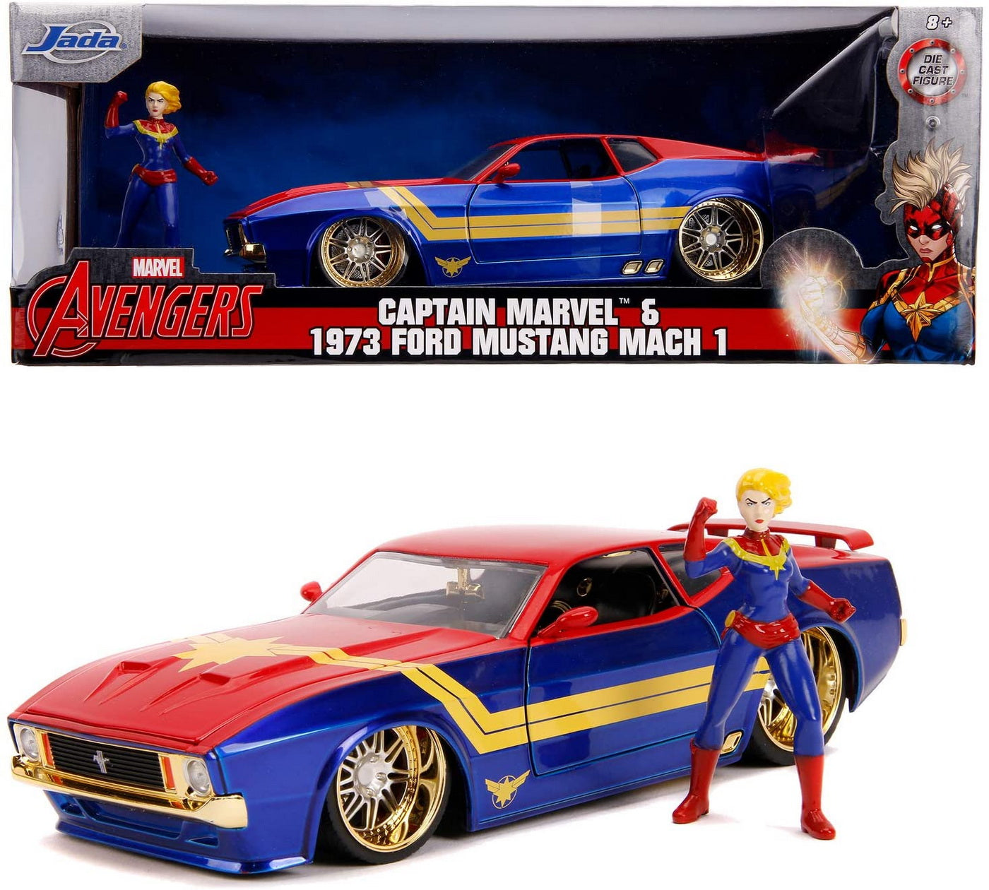 MASINUTA METALICA CAPTAIN MARVEL 1973 FORD MUSTANG MACH - Imagine 1 [ps:e0a822d6-1b64-4c12-b793-47d0bb1c8880]