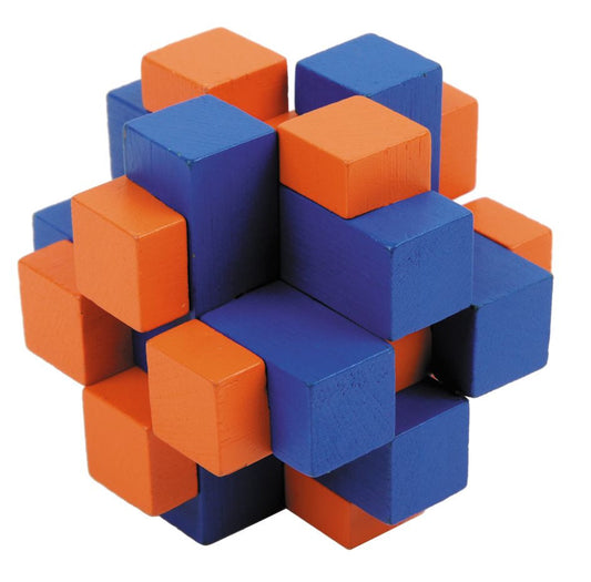 Joc logic IQ din Puzzle 3D Cub cross colorat, Fridolin - Imagine 1 [ps:e4998235-9eeb-4e2d-b065-2ae42f3a8493]