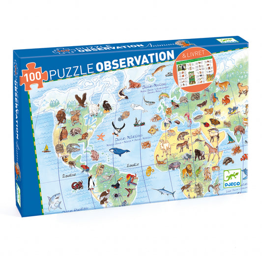Puzzle observatie Animalele lumii, Djeco - Imagine 1