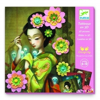 Set creativ Portrete cu flori din hartie, Djeco - Imagine 1 [ps:819aed70-c6c3-4d3c-9ddf-203d31688944]
