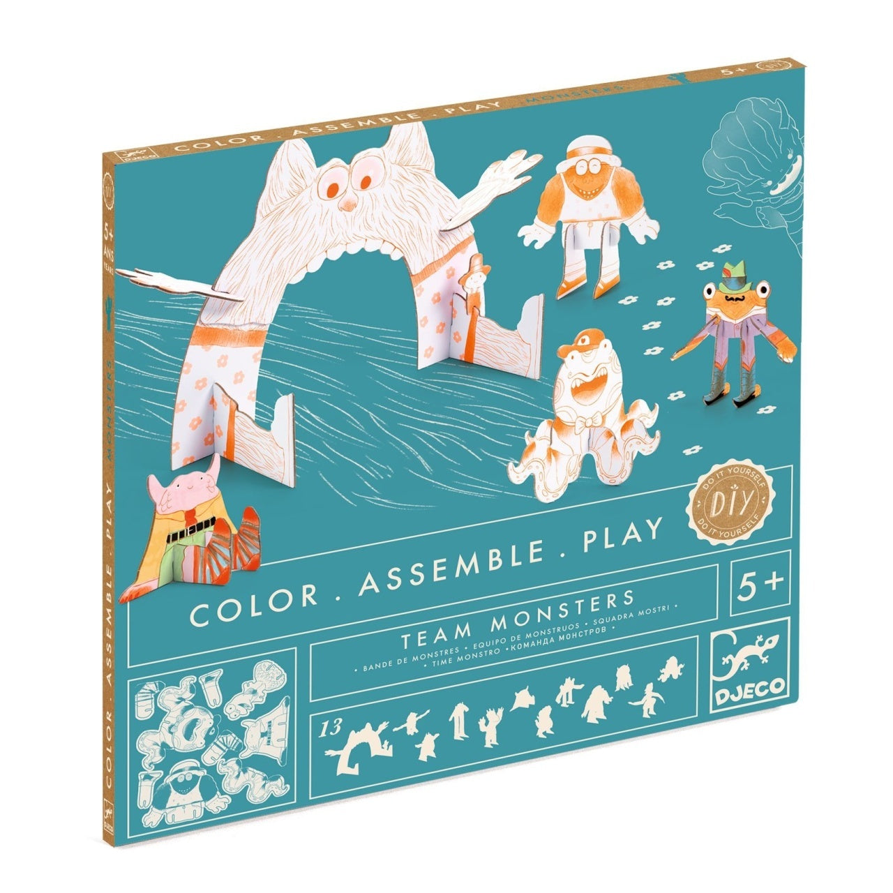 Kit Creativ Monstri de Colorat si Asamblat, Djeco - Imagine 1 [ps:e8364763-7416-426b-aef9-61590b0bbe0b]