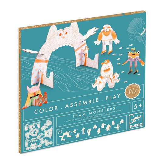 Kit Creativ Monstri de Colorat si Asamblat, Djeco - Imagine 1 [ps:e8364763-7416-426b-aef9-61590b0bbe0b]