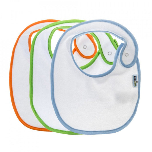 Set 3 bavete BabyJem, cu capse, din bumbac (Pentru: Fete) - Imagine 1