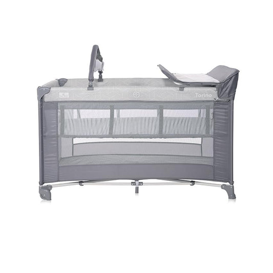 Pătuț Pliabil Lorelli Torino Plus, 2 Nivele, Lemon Curry - Grey Elements (1) [ps:879bc25f-fd76-4576-ada9-150d43d18383]