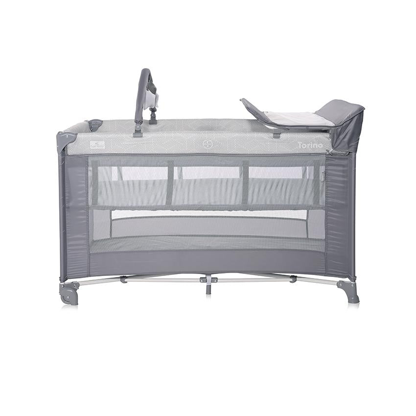 Pătuț Pliabil Lorelli Torino Plus, 2 Nivele, Lemon Curry - Grey Elements (1) [ps:879bc25f-fd76-4576-ada9-150d43d18383]