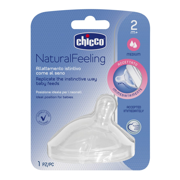 Tetina Chicco Natural Feeling, s., flux mediu, 2luni+ - Default Title (1) [ps:d89282e7-4cdf-45af-bb0a-ecb9b769c3be]