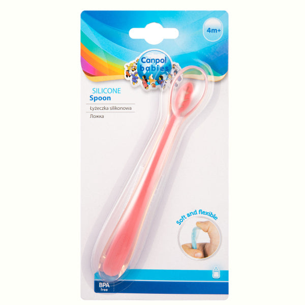 Canpol Babies Lingurita Din Silicon 51/010_Pin - Roz [ps:b5d0eaf1-59d1-4ad0-93c5-bd02bcf85c28]