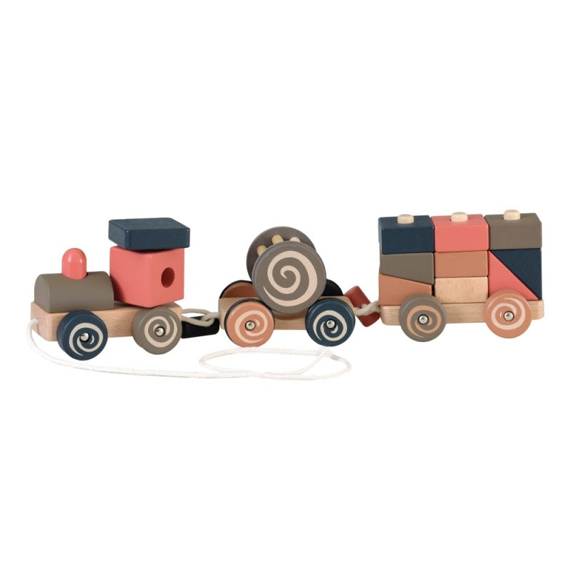 Jucarie de tras Trenulet cu blocuri de stivuit, Egmont Toys - Imagine 1 [ps:f6661805-a076-4574-9aae-da6b1081e989]
