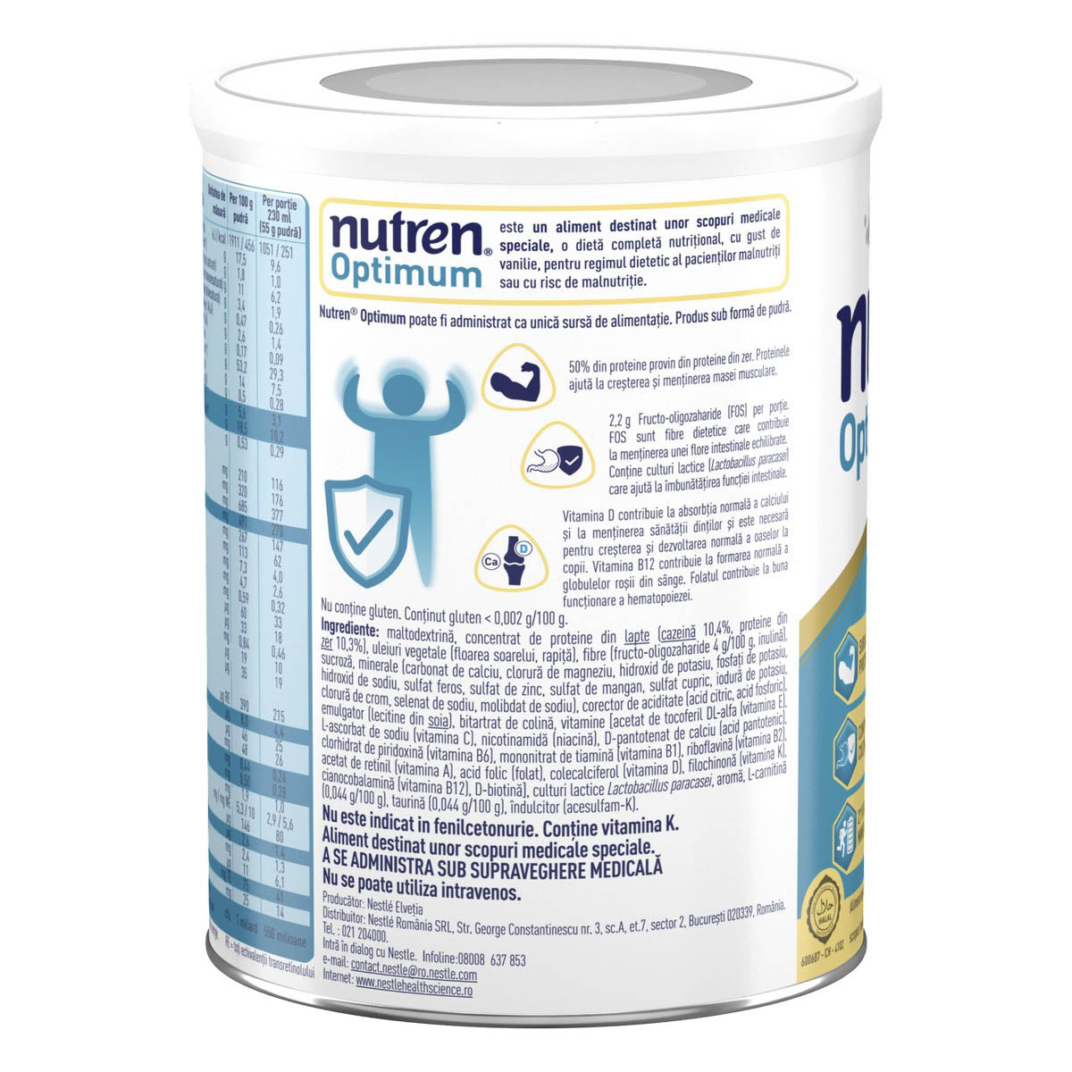 NESTLE NUTREN Optimum Prebio, formula speciala lapte praf, cu aroma de vanilie de la 4 ani, 400 g - 1 [ps:91b251b1-9bbd-4884-9151-0a860d34acaf]