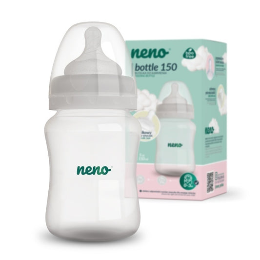 Biberon Neno 150 ml cu tetina silicon, anti-colici, - Imagine 1