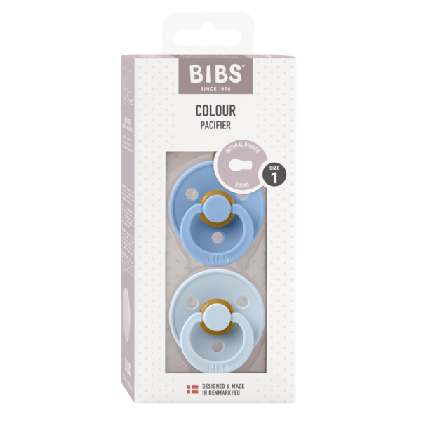 Set 2 Suzete BIBS Colour Latex, Tetina Simetrică, 0 luni - Bleu (1) [ps:b931b2e3-0146-482f-b1c4-21e096e542ad]