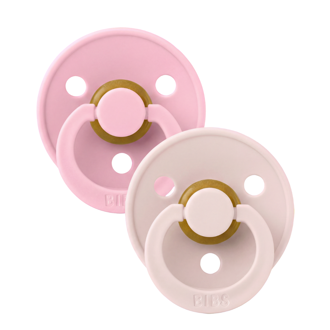 Set 2 Suzete BIBS Colour Latex, Tetina Simetrică, 0 luni - Petal/Baby Pink (1) [ps:073ae0ee-76a1-4c33-a62e-cd38b879643e]