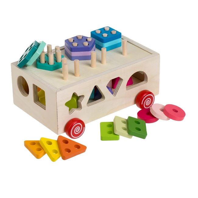 Sortator Lemn Vehicul cu Forme Jumbo - 21,5x13,5x13cm - Default Title (1) [ps:53a459d6-735d-4bfb-ad55-b11ce285a2fe]