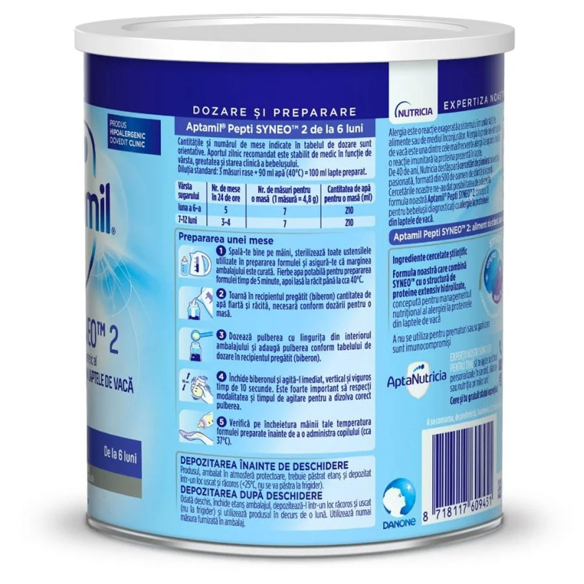 APTAMIL Pepti Syneo 2, lapte praf, pentru 6-12 luni, 400 g - 1 [ps:36dc30bf-97f8-4cf6-a2f6-541070a176d9]
