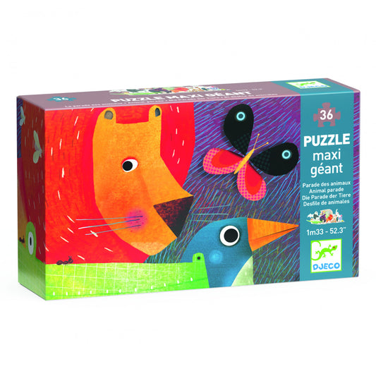 Puzzle gigant Parada animalelor, Djeco - Imagine 1 [ps:a145bde3-eb05-4f99-8bfa-d3f4798d80e2]