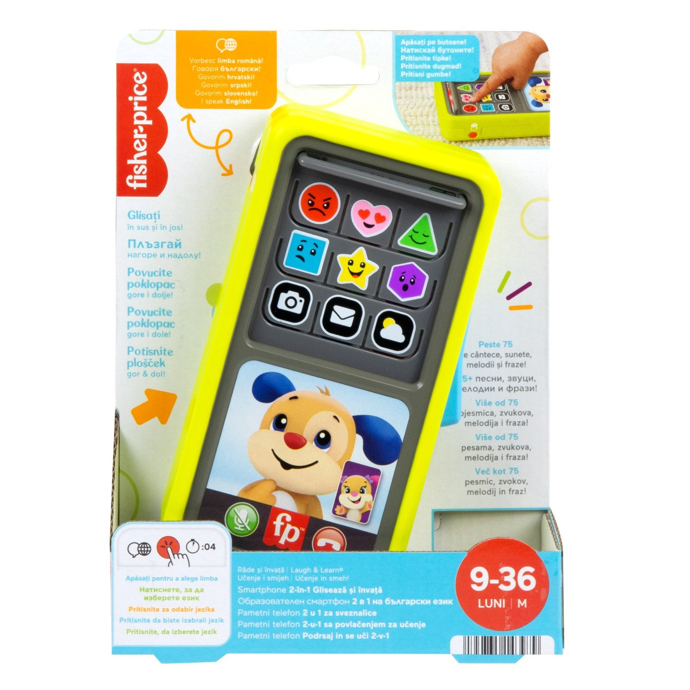 FISHER PRICE LAUGH&LEARN 2IN1 SMARTPHONE IN LIMBA ROMANA - Imagine 1 [ps:31e8fb35-837b-446e-9212-8108af2c070b]