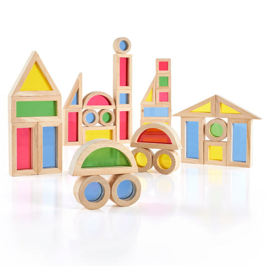 Junior Rainbow Blocks Guidecraft - Set 20 Piese Colorate - 40 (1) [ps:1fc803d7-dc4c-4c38-bdfa-baad283ccaa5]
