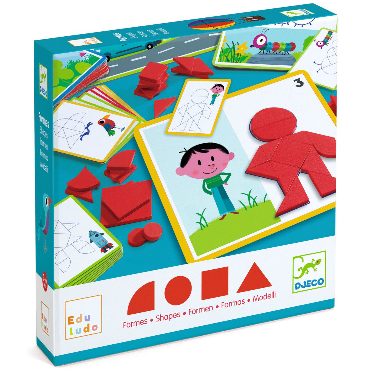 Joc Eduludo Forme geometrice, Djeco - Imagine 1 [ps:7a68b207-93ed-4e15-a54a-33c4326fb63d]