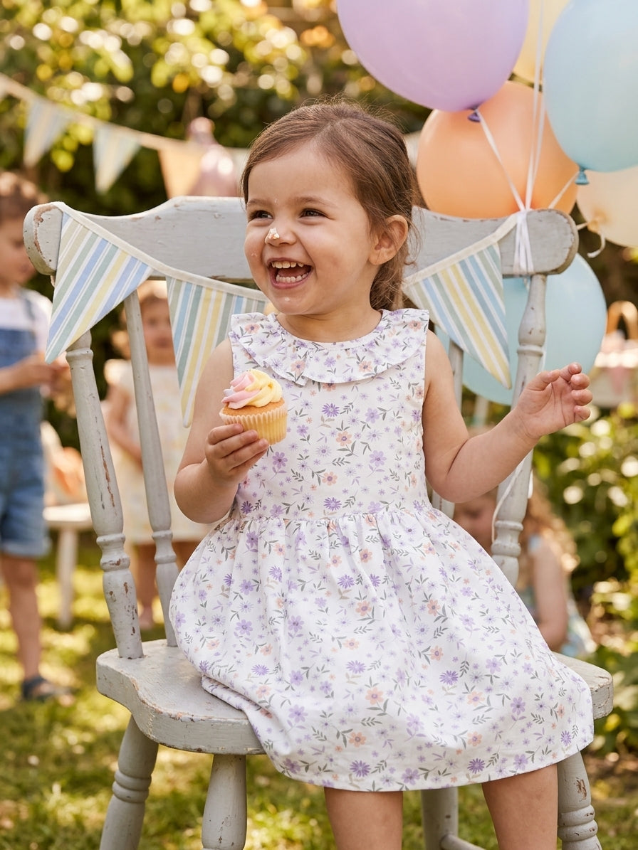 Rochie Fetiță Florală Lila-Portocaliu, 3 Ani | INFANT - 3 ANI (1) [ps:4fb70895-234a-4179-8173-8cc3dd2276e7]