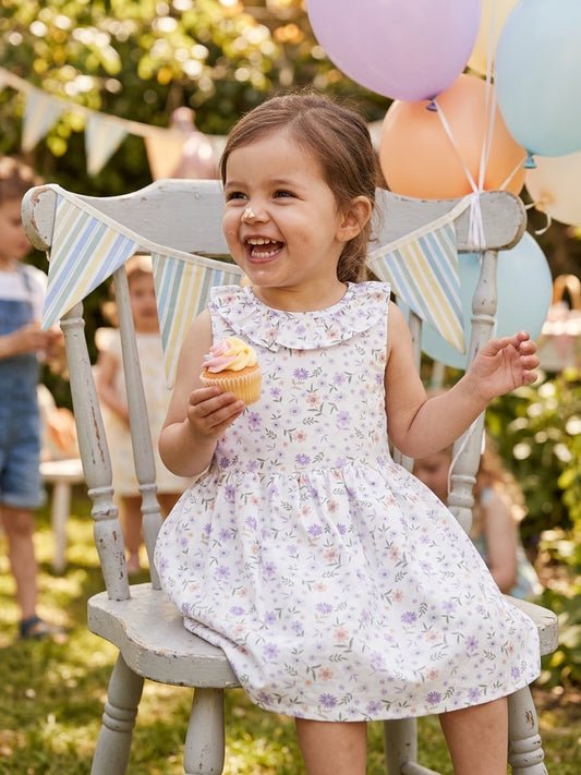 Rochie Fetiță Florală Lila-Portocaliu, 3 Ani | INFANT - 3 ANI (1) [ps:4fb70895-234a-4179-8173-8cc3dd2276e7]
