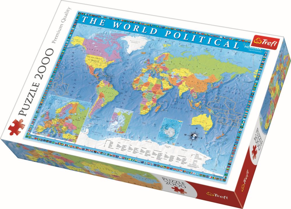 PUZZLE TREFL 2000 HARTA POLITICA A LUMII - Imagine 1 [ps:34f14791-cc35-4b6e-a317-31e13b2dd9cf]