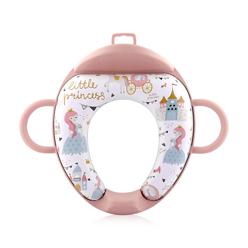 Reductor Toaletă Moale Lorelli, cu Manere, Princess Pink - roz princess (1) [ps:b4cae5db-c67b-43bc-bb87-e9311969972a]