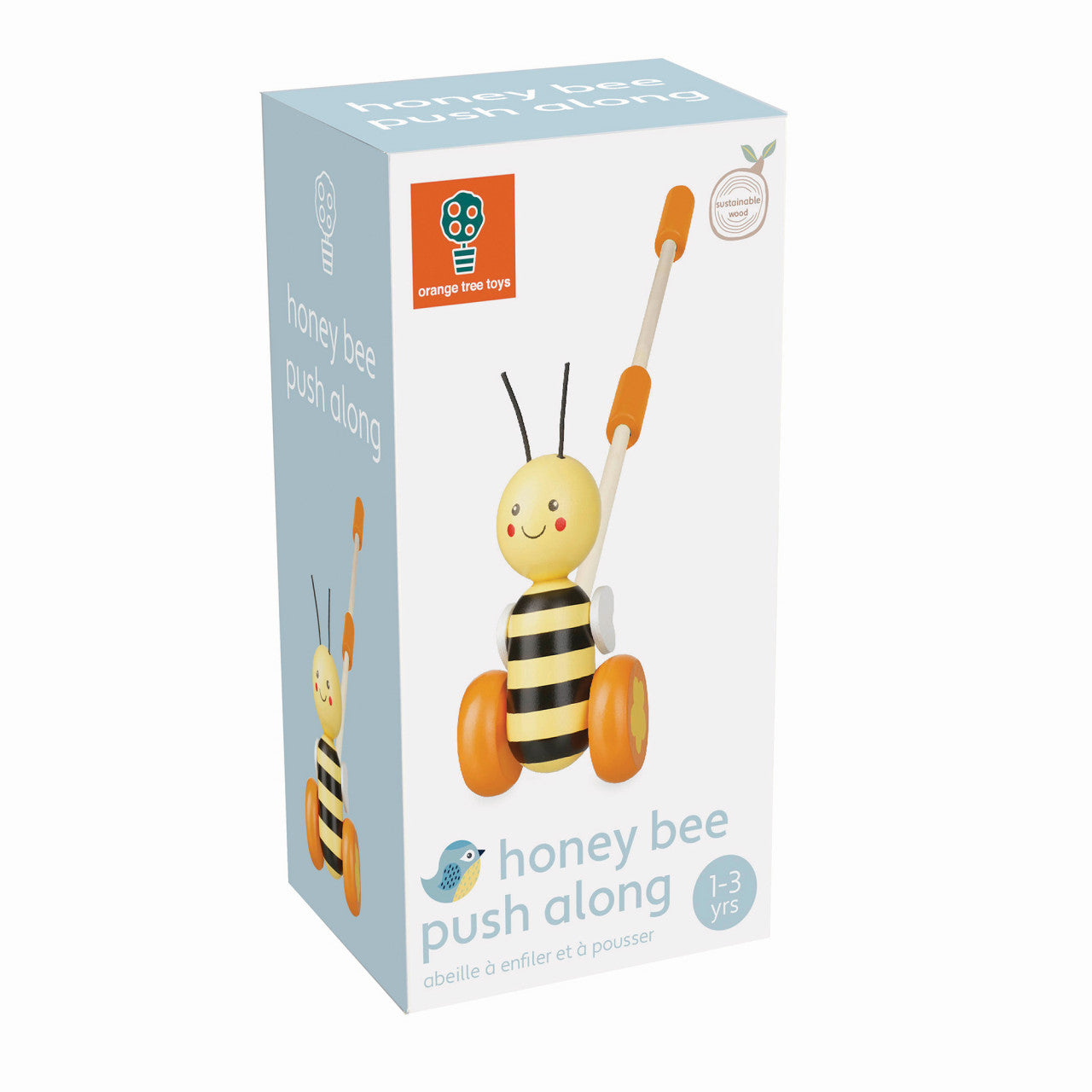 Jucarie de impins albinuta, Orange Tree Toys - Imagine 1 [ps:16cc3360-e62e-4b8c-b97b-7d7108261af8]