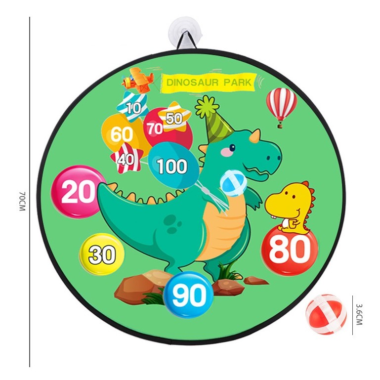 Joc Darts Flippy Dinozaur Park, Placă Pliabilă 70cm, Verde - Dinozaur Park (1) [ps:ebed1d5d-ef15-40ae-b5b1-44cc8d17634c]