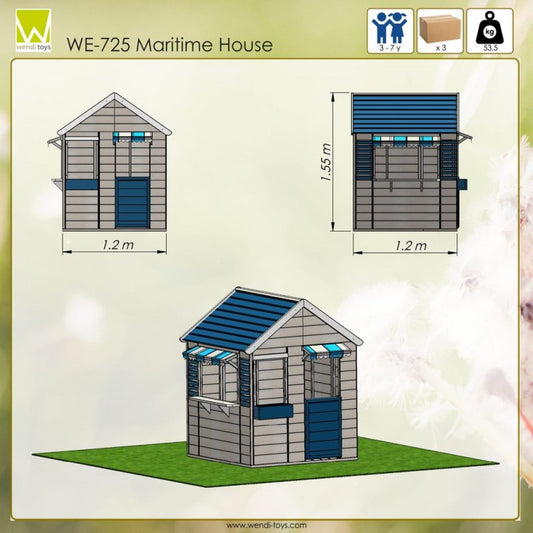 Casuta de gradina Maritime House (M17), Wendi Toys - Imagine 1 [ps:6daccc94-4f86-4aee-8f9b-2b40feedfc1a]