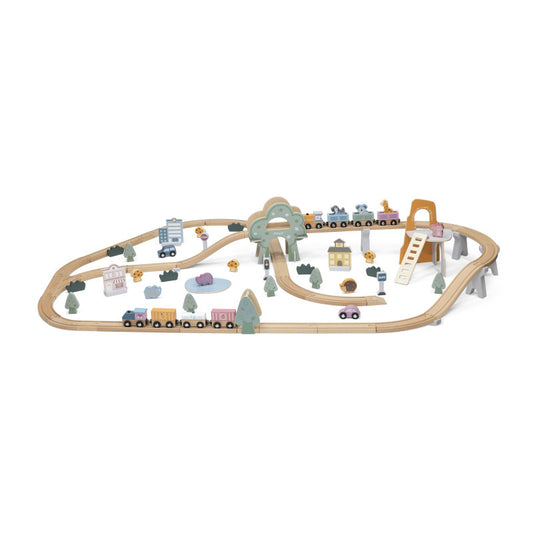 Set de trenulete din 90 de piese, PolarB Viga - Imagine 1 [ps:ff54eb11-c273-4d6d-b9b2-12e6b2ed3edd]