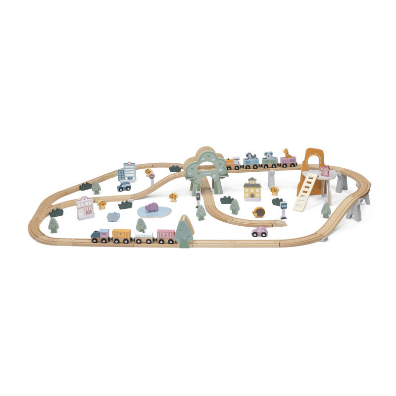 Set de trenulete din 90 de piese, PolarB Viga - Imagine 1 [ps:ff54eb11-c273-4d6d-b9b2-12e6b2ed3edd]
