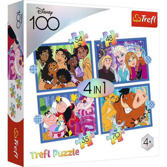 PUZZLE TREFL DISNEY 4IN1 MINUNATA LUME DISNEY - Imagine 1