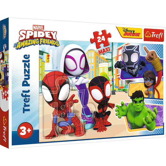 PUZZLE TREFL 24 MAXI SPIDEY SI PRIETENII LUI EXTRAORDINARI - Imagine 1 [ps:cc324573-2cdd-4d23-968a-f14c704350c1]