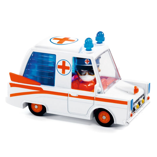 Ambulanta Hurry Ambulance Colectia Crazy Motors, Djeco - Imagine 1 [ps:658885b0-c921-43a2-816c-d6e6cdf5e506]