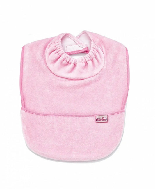 Baveta cu buzunar BabyJem Velvet (Culoare: Ecru) - Roz [ps:05d1f422-6e86-42ee-b60f-8035d0af3c9c]