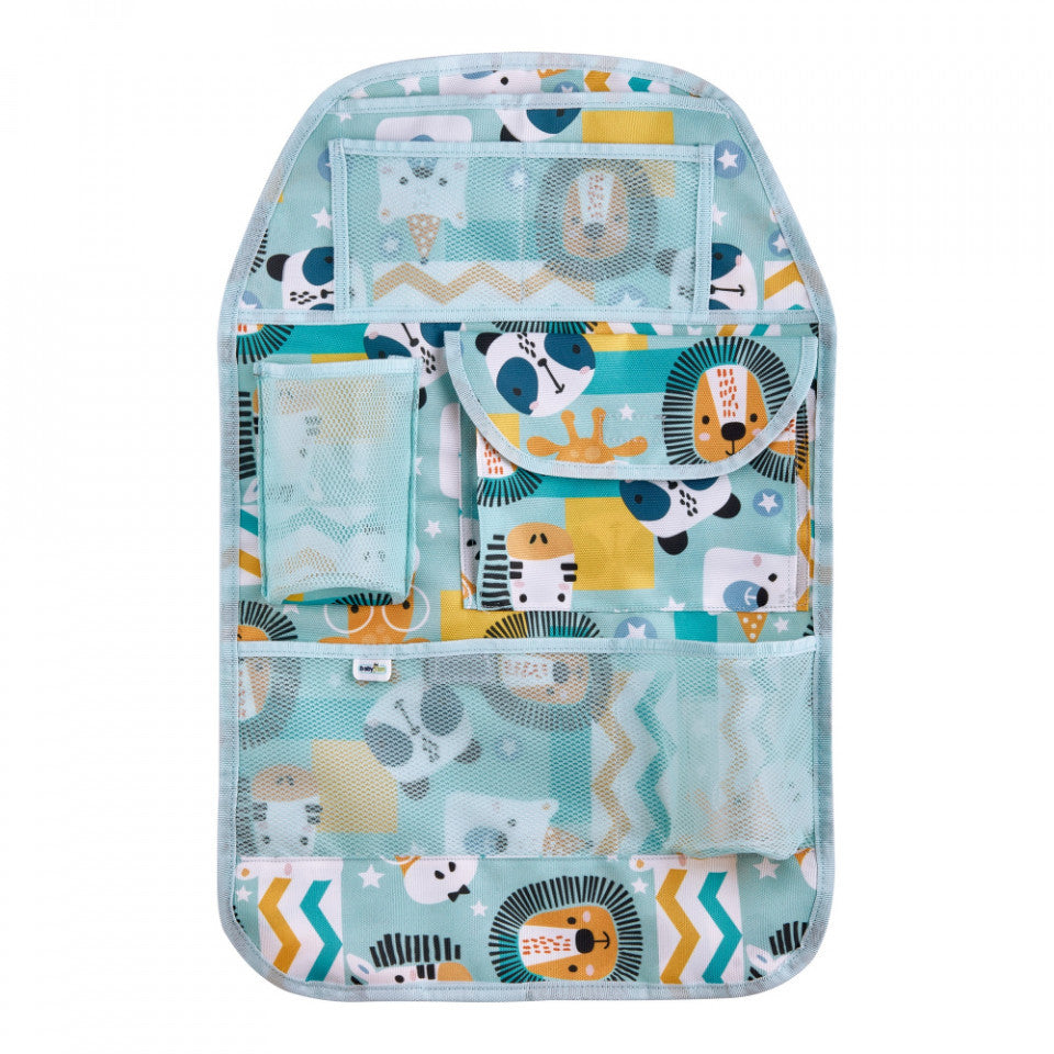 Organizator BabyJem pentru scaun auto Jungle (Culoare: Roz) - Bleu [ps:34fe01ef-17ed-4873-943b-3a55e420be09]