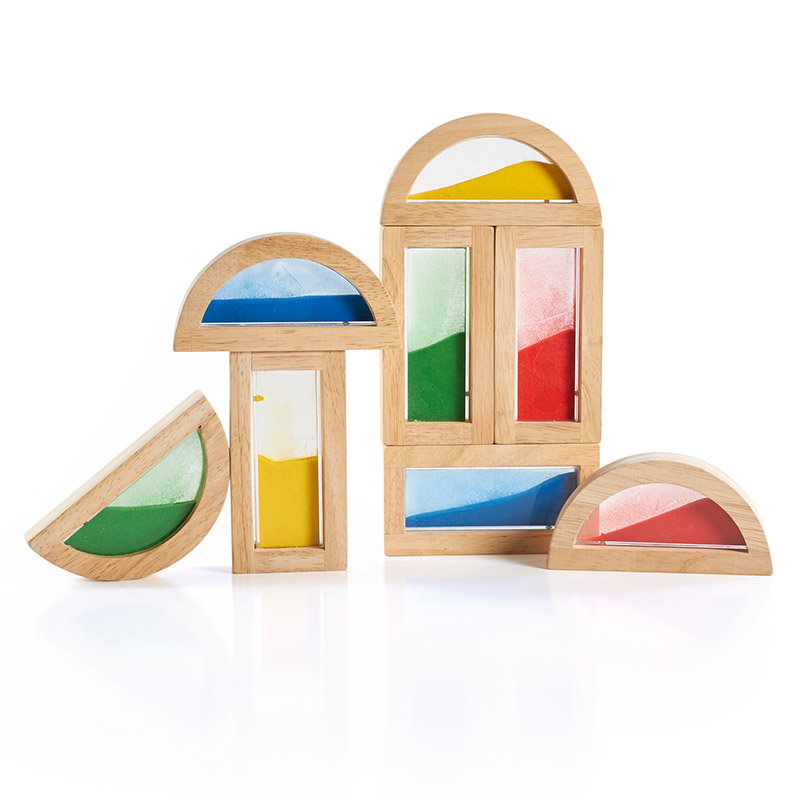 Rainbow Blocks Guidecraft - Blocuri Senzoriale cu Sclipici - Cu Nisip Colorat (1) [ps:bd693c65-ac6a-405d-9890-84b21d3547cc]