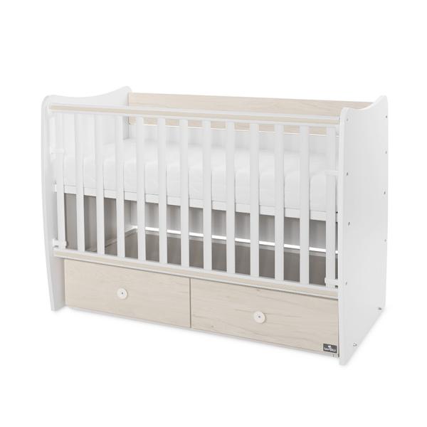 Pătuț Balansoar Transformabil Lorelli Matrix, 60x120 cm - White Light Oak (1) [ps:591996cb-9266-4097-835e-44bacca092d9]