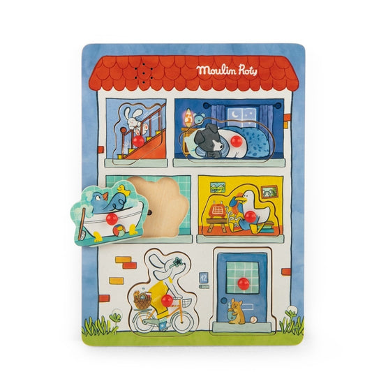 Puzzle educativ din lemn cu sunete, Moulin Roty - Imagine 1 [ps:cfa173ef-e489-4476-8a1c-d22c910675b7]