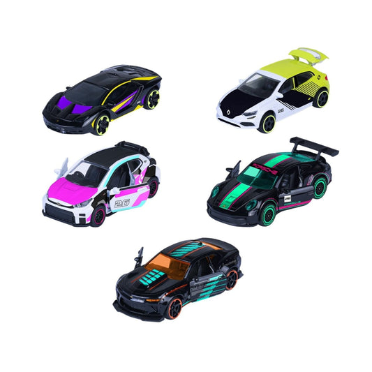 MAJORETTE SET 5 MASINUTE METALICE NEON RACER 7.5CM Simba - Multicolor (1) [ps:0ef0e6bb-283a-48ae-b6a7-d08debd32dd3]