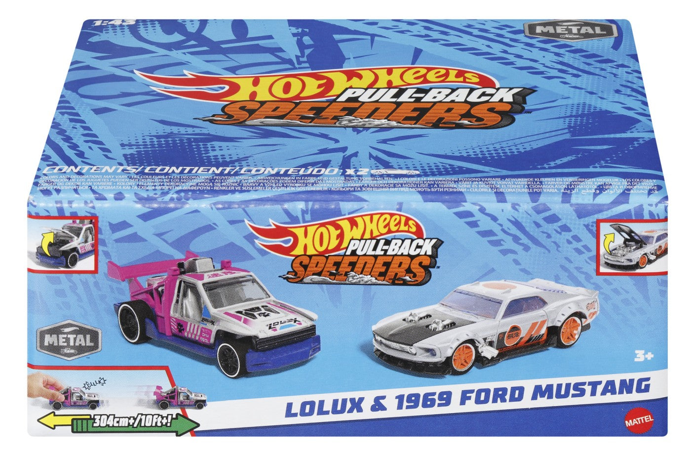 HOT WHEELS SET 2 MASINUTE METALICE PULL BACK LOLUX SI - Imagine 1 [ps:70f8205e-2eea-4c7a-b681-5ccdd3749e49]