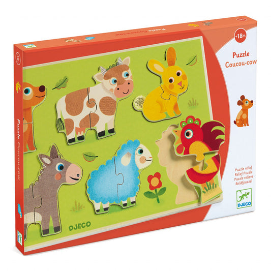 Puzzle din lemn Coucou, Djeco - Imagine 1 [ps:782d26b8-5b29-4cc3-a9f3-bc640ae74793]