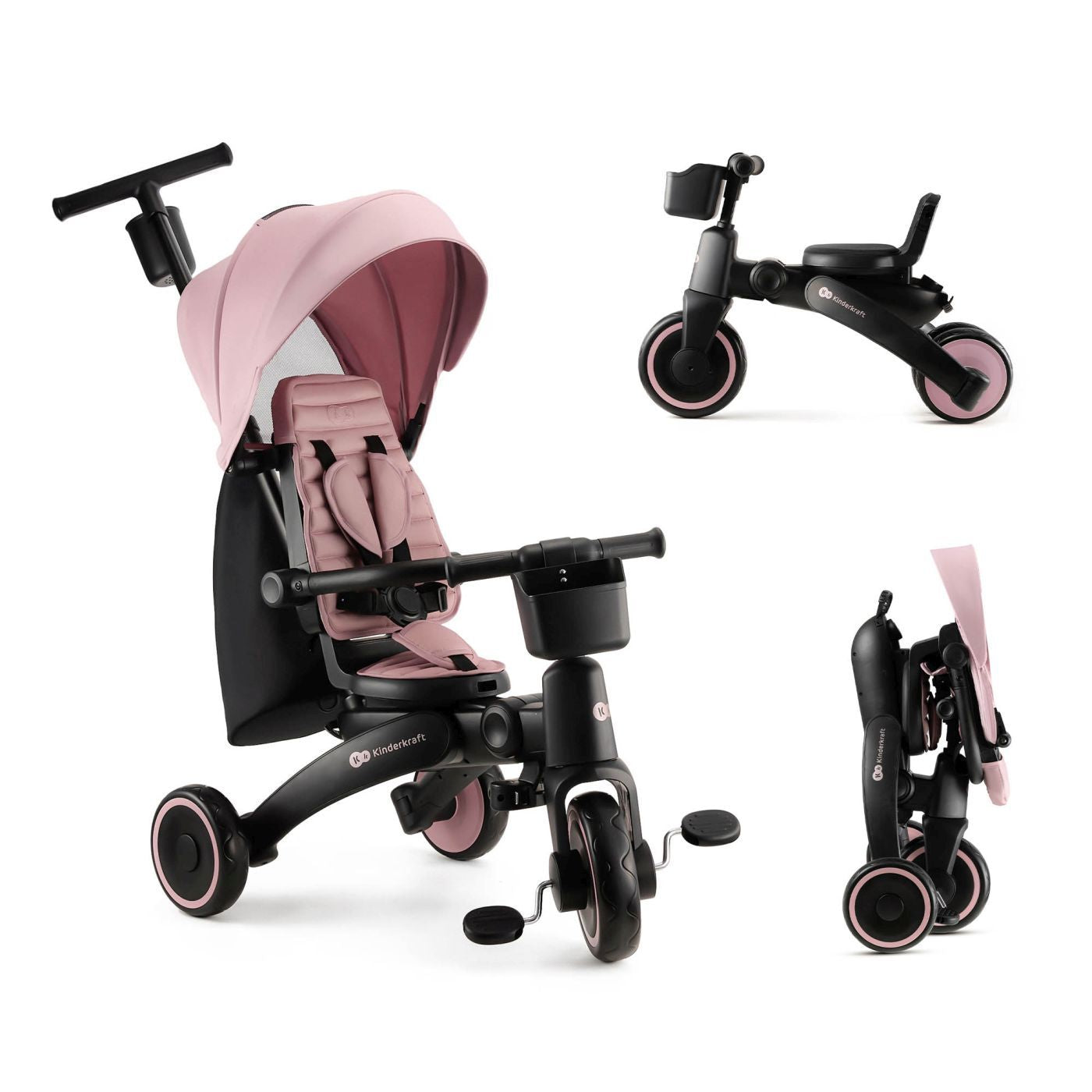 TRICICLETA KINDERKRAFT JAZZ 2, PINK - Imagine 1