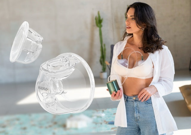 Neno Muszle – 2 cupe Hands Free pentru pompe de sân - Imagine 1